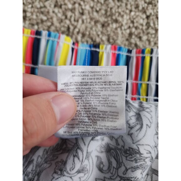 Funky Trunks multicolor stripe water shorts trunks L - Picture 5 of 6